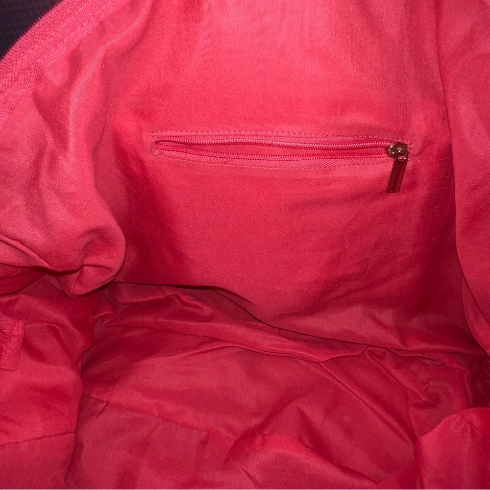 Elegant Tan and Pink Women's Tote Bag - Picture 4 of 8